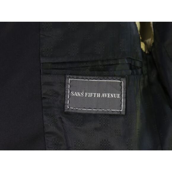 Saks Fifth Avenue Vintage Mens Black 2-Btn Tuxedo Dinner Jacket Blazer 38L - Picture 7 of 8